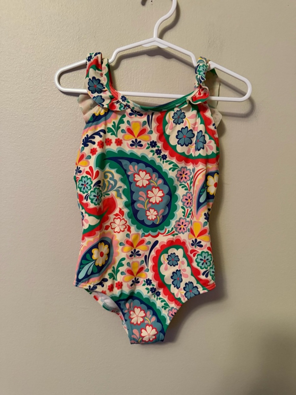 Mini Boden Colorful Paisley Floral One-Piece Swimsuit